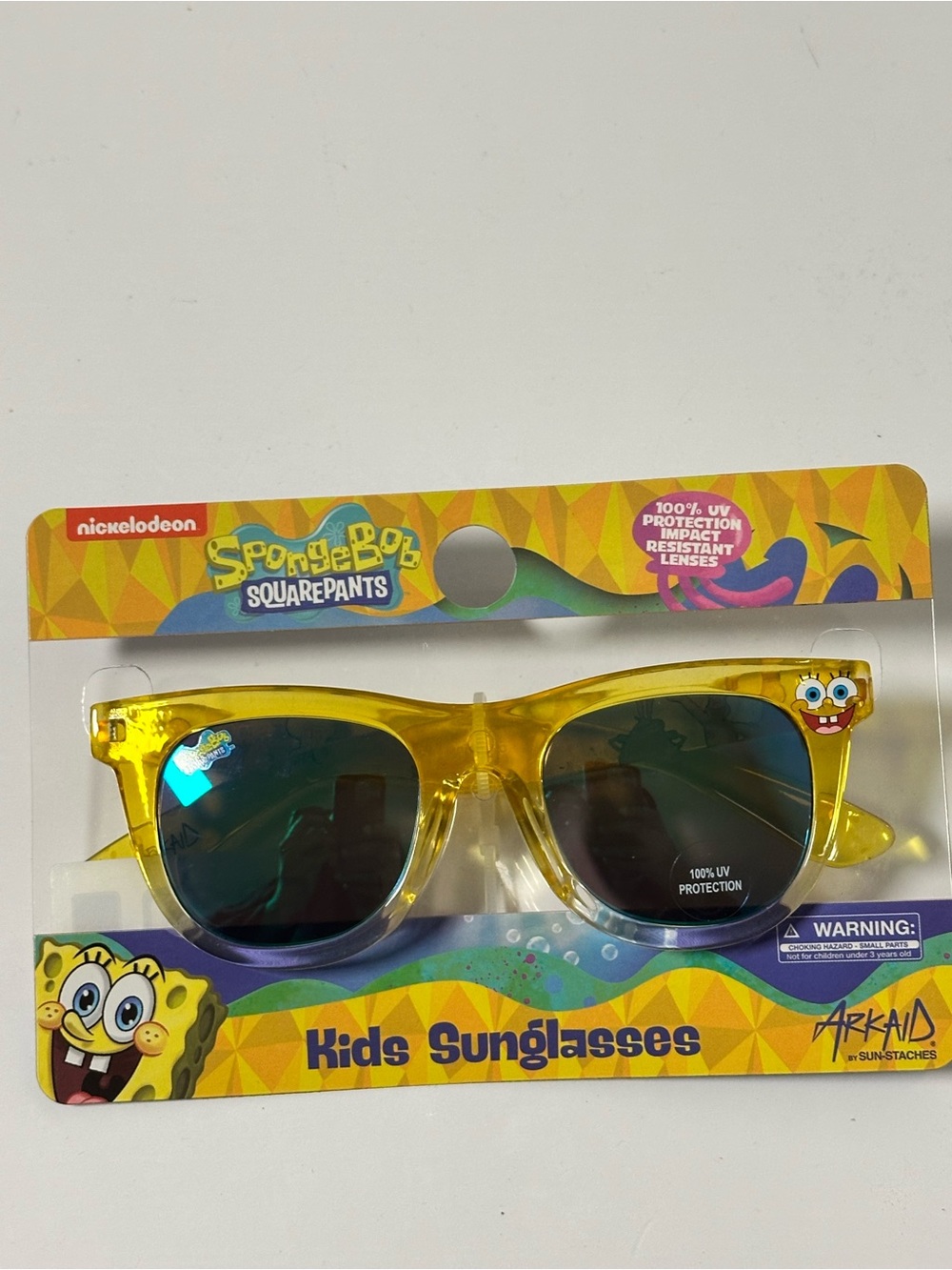Nickelodeon SpongeBob Yellow Kids Sunglasses with Mirrored Lenses